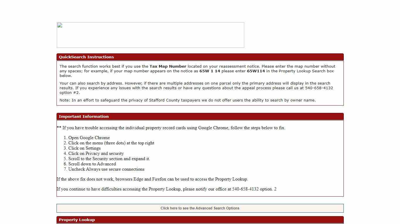 VA-STAFFORD-Assessor > Property Search